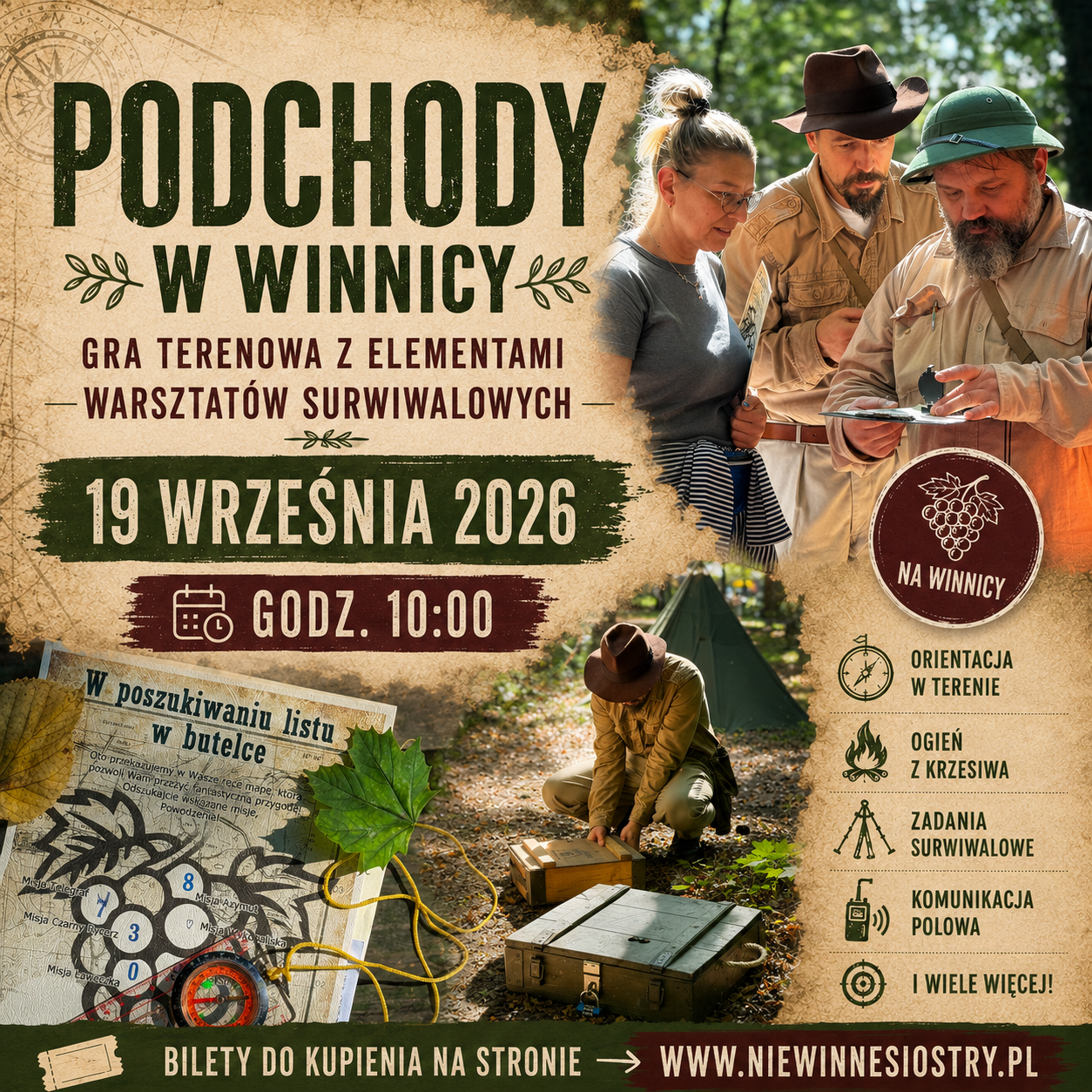 Podchody na winnicy! GRA TERENOWA